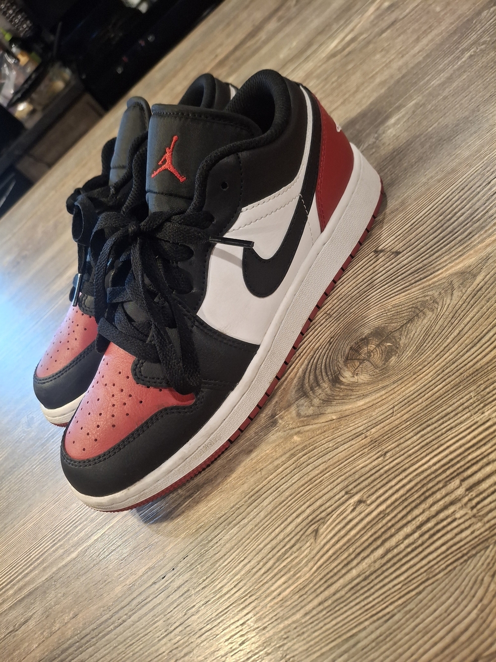 Jordan Kids' Low Top Sneakers - Black/Red/White